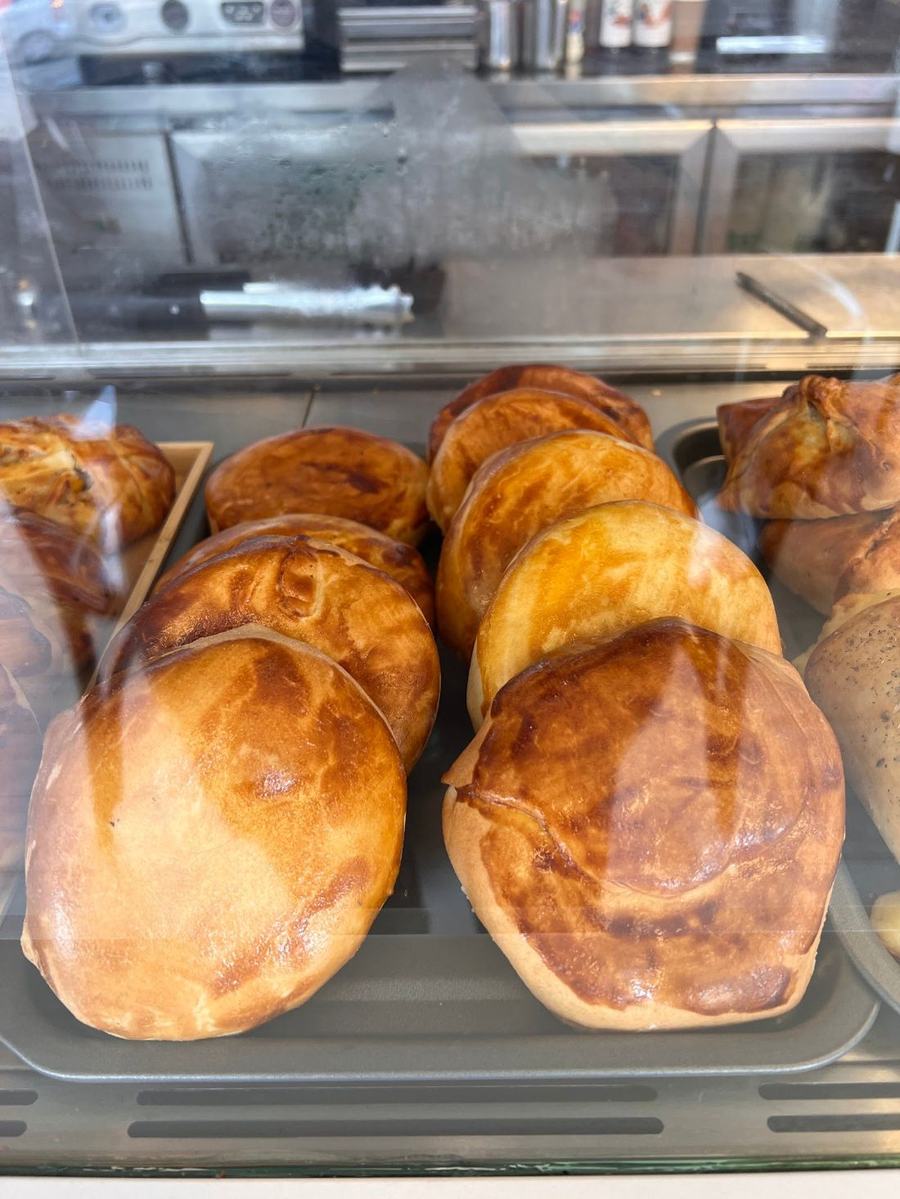 Fresh bakes in the window at MJ Butequim